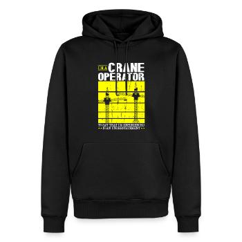 Crane Operator Vintage Crane Crane Crane Crane Crane - Men’s Premium Organic Hoodie - black - Front - Nico (187cm)
