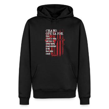 Kranführer Definition USA Flagge Kran Kräne Noun - Männer Premium Bio Hoodie - Schwarz - Vorne - Nico (187cm)