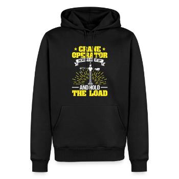 Kran Kranwagen Kranich Crane Operator Hold Load - Men’s Premium Organic Hoodie - black - Front - Nico (187cm)