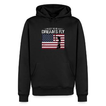 Flyboard USA Flag Dreams Fly Water Board - Sweat à capuche Premium bio Homme - noir - Devant - Nico (187cm)