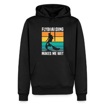Le flyboard me fait mouiller Hydrojet Water Board - Sweat à capuche Premium bio Homme - noir - Devant - Nico (187cm)