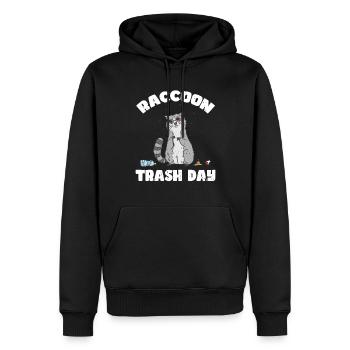 Raccoon Trash Day Lustiger Müll Sammler Panda - Männer Premium Bio Hoodie - Schwarz - Vorne - Nico (187cm)
