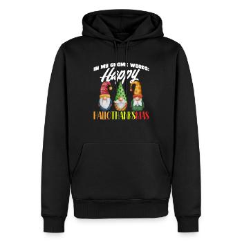 Thanksgiving Drôle Gnomes Costume Automne - Sweat à capuche Premium bio Homme - noir - Devant - Nico (187cm)