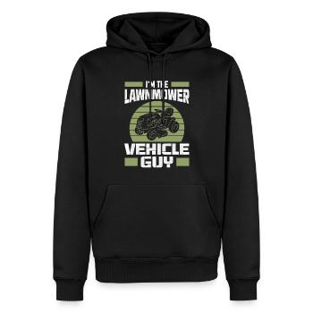 Rasenmäher Traktor Männer Retro Gartenarbeit - Männer Premium Bio Hoodie - Schwarz - Vorne - Nico (187cm)