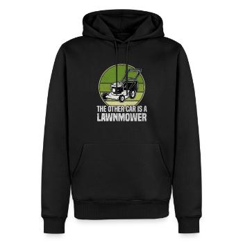 Une autre voiture est une tondeuse à gazon Jardinage de pelouse - Sweat à capuche Premium bio Homme - noir - Devant - Nico (187cm)