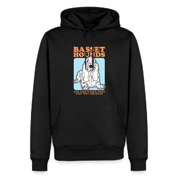 Basset Hound Dog Propriétaire Cadeau - Sweat à capuche Premium bio Homme - noir - Devant - Nico (187cm)