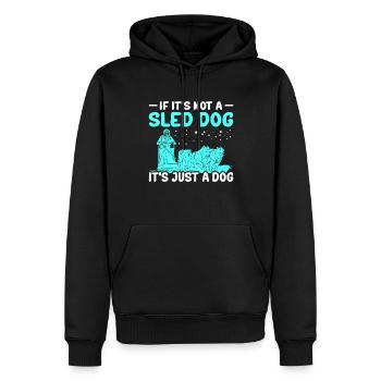 Mushing Hundeschlitten Schlittenhunde Geschenk - Männer Premium Bio Hoodie - Schwarz - Vorne - Nico (187cm)