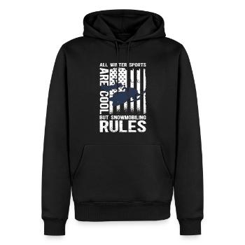 Snowmobile Snowmobiler Snowmobile Gift - Men’s Premium Organic Hoodie - black - Front - Nico (187cm)