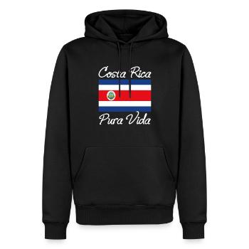 Pura Vida National Flagge Von Costa Rica Geschenk - Männer Premium Bio Hoodie - Schwarz - Vorne - Nico (187cm)