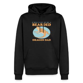 Bearded Dragon Dad Bearded Dragon Reptiles Gift - Men’s Premium Organic Hoodie - black - Front - Nico (187cm)