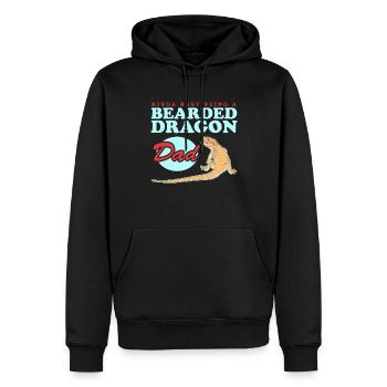 Bearded Dragon Dad | Bearded Dragon Reptiles Gift - Men’s Premium Organic Hoodie - black - Front - Nico (187cm)