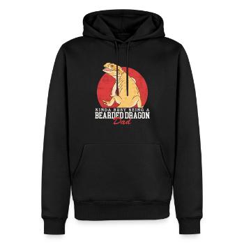 Dragon barbu Papa Reptiles Dragons barbus Cadeau - Sweat à capuche Premium bio Homme - noir - Devant - Nico (187cm)