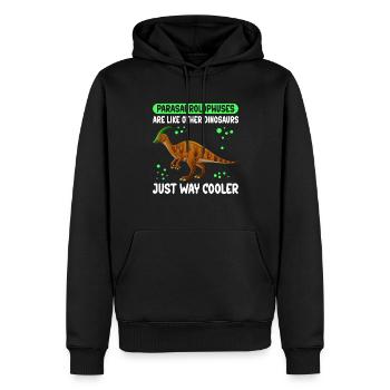 | des dinosaures Parasaurolophus Cadeau Dinos - Sweat à capuche Premium bio Homme - noir - Devant - Nico (187cm)