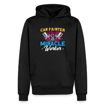 Peintre de véhicules Peintre de voitures Prodige Geschen - Sweat à capuche Premium bio Homme - noir - Devant - Nico (187cm)