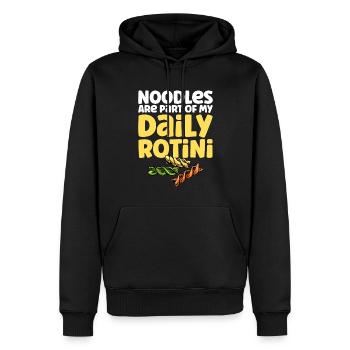 Nudeln Nudel Liebhaber Lasagne Spaghetti Geschenk - Männer Premium Bio Hoodie - Schwarz - Vorne - Nico (187cm)