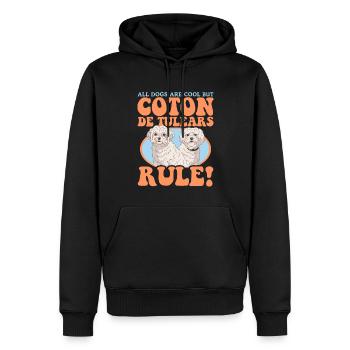 Coton de Tulear Hunde | Hundebesitzer Geschenk - Männer Premium Bio Hoodie - Schwarz - Vorne - Nico (187cm)