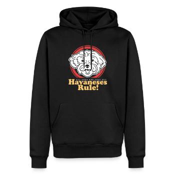 Havaneser Hunde | Hundebesitzer Geschenk - Männer Premium Bio Hoodie - Schwarz - Vorne - Nico (187cm)