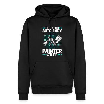 Fahrzeuglackierer Lackierer Airbrush Geschenk - Männer Premium Bio Hoodie - Schwarz - Vorne - Nico (187cm)