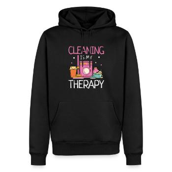 Putzen Meine Therapie Putzkraft Haushaltshilfe - Männer Premium Bio Hoodie - Schwarz - Vorne - Nico (187cm)