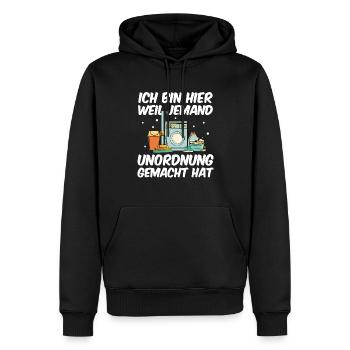 Haushaltshilfe Putzkraft Jemand Unordnung Gemacht - Männer Premium Bio Hoodie - Schwarz - Vorne - Nico (187cm)