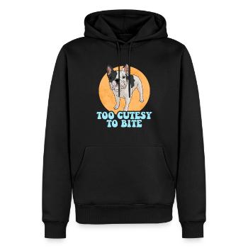 Französische Bulldogge French Bulldogs Geschenk - Männer Premium Bio Hoodie - Schwarz - Vorne - Nico (187cm)