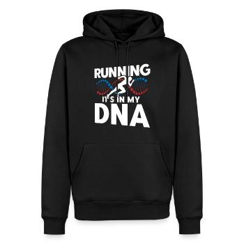 Semi-marathon Running Jogging Cadeau - Sweat à capuche Premium bio Homme - noir - Devant - Nico (187cm)