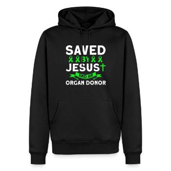 Transplantiert Organtransplantation Operation - Männer Premium Bio Hoodie - Schwarz - Vorne - Nico (187cm)
