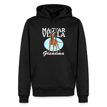 Magyar Vizsla Grandma Dog Owner Gift - Men’s Premium Organic Hoodie - black - Front - Nico (187cm)