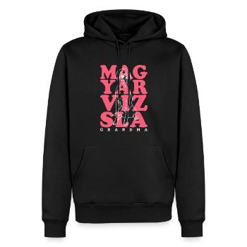 Magyar Vizsla Grandma | Dog Owner Gift - Men’s Premium Organic Hoodie - black - Front - Nico (187cm)