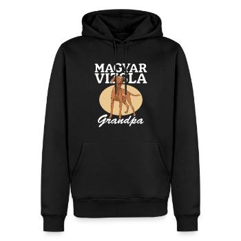 Magyar Vizsla Grandpa Dog Owner Gift - Men’s Premium Organic Hoodie - black - Front - Nico (187cm)