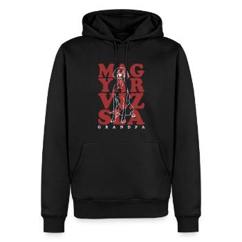Magyar Vizsla Grandpa | Dog Owner Gift - Men’s Premium Organic Hoodie - black - Front - Nico (187cm)