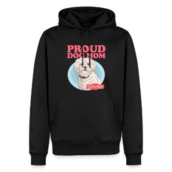Coton de Tuléar Maman Chien Chien Propriétaire Cadeau - Sweat à capuche Premium bio Homme - noir - Devant - Nico (187cm)