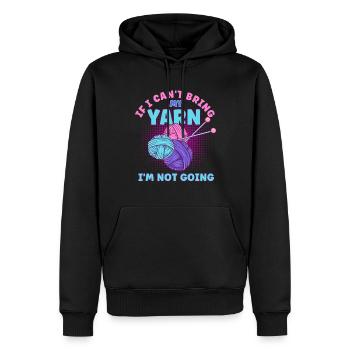 Tricot Fil Tricot TricotEr Tissu Cadeau - Sweat à capuche Premium bio Homme - noir - Devant - Nico (187cm)