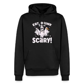 Horror Halloween Essen Trinken Gruseln Gruselig - Männer Premium Bio Hoodie - Schwarz - Vorne - Nico (187cm)