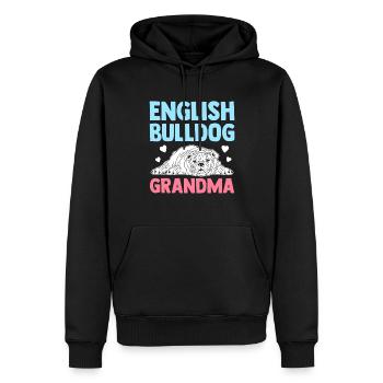 Deutsch Bulldog Grandma Dog Owner Cadeau - Sweat à capuche Premium bio Homme - noir - Devant - Nico (187cm)