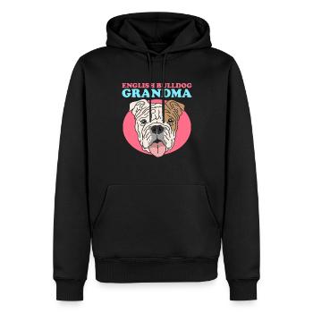 Deutsch Bulldog Grandma Dog Owner Cadeau - Sweat à capuche Premium bio Homme - noir - Devant - Nico (187cm)
