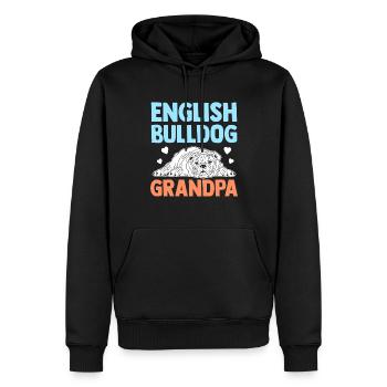 Deutsch Bulldog Grandpa Dog Owner Cadeau - Sweat à capuche Premium bio Homme - noir - Devant - Nico (187cm)