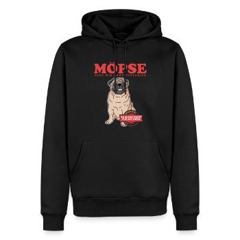 Mops Hunde Hundebesitzer Hundeliebhaber Geschenk - Männer Premium Bio Hoodie - Schwarz - Vorne - Nico (187cm)