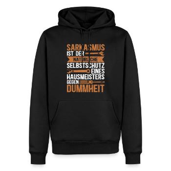 Hausmeister Facility Manager Hauswart Geschenk - Männer Premium Bio Hoodie - Schwarz - Vorne - Nico (187cm)