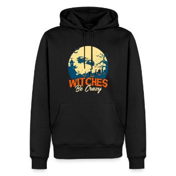 Horror Halloween Witches Are Crazy Creepy - Men’s Premium Organic Hoodie - black - Front - Nico (187cm)