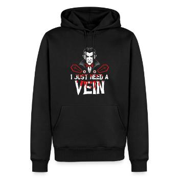 Horror Halloween Brauche eine Vene Gruselig - Männer Premium Bio Hoodie - Schwarz - Vorne - Nico (187cm)