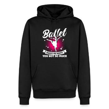 Ballerine Ballet Dancer Ballet Girls - Sweat à capuche Premium bio Homme - noir - Devant - Nico (187cm)