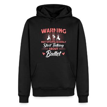 Danseuse de ballet Ballet Danse Ballet Filles - Sweat à capuche Premium bio Homme - noir - Devant - Nico (187cm)