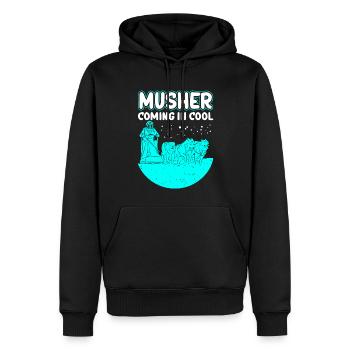 Mushing Schlittenhunde Hundeschlitten Geschenk - Männer Premium Bio Hoodie - Schwarz - Vorne - Nico (187cm)