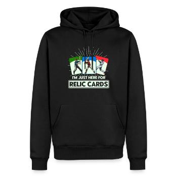 Collection de cartes de sport collector de cartes de baseball - Sweat à capuche Premium bio Homme - noir - Devant - Nico (187cm)
