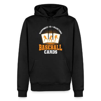 Collection de cartes de sport Cadeau de carte de baseball - Sweat à capuche Premium bio Homme - noir - Devant - Nico (187cm)