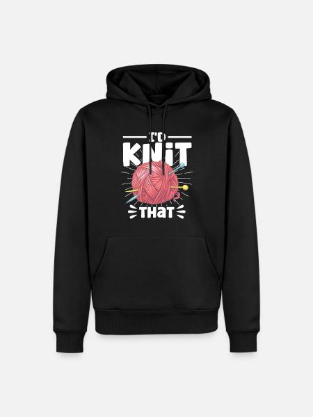 Knitting Fabric Knitting Knitting Gift - Men’s Premium Organic Hoodie - black