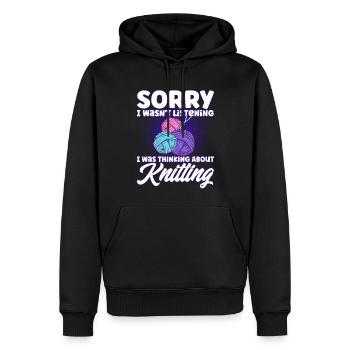 Stricken Stricken Liebhaber Stricken Geschenk - Männer Premium Bio Hoodie - Schwarz - Vorne - Nico (187cm)