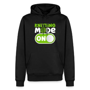 Garn stricken Stricken Stricken Liebhaber Geschenk - Männer Premium Bio Hoodie - Schwarz - Vorne - Nico (187cm)