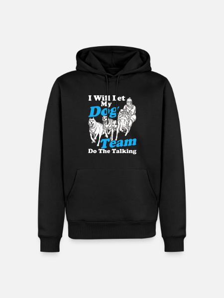 Dog sledding Sledding Dog sledding - Men’s Premium Organic Hoodie - black